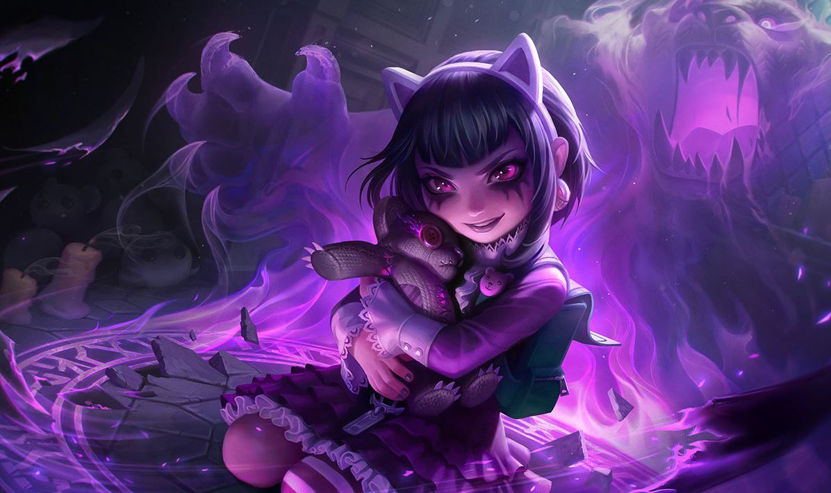 Goth Annie splash art in League of Legends