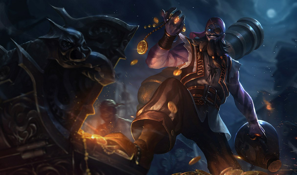Pirate Ryze skin splash in League of Legends
