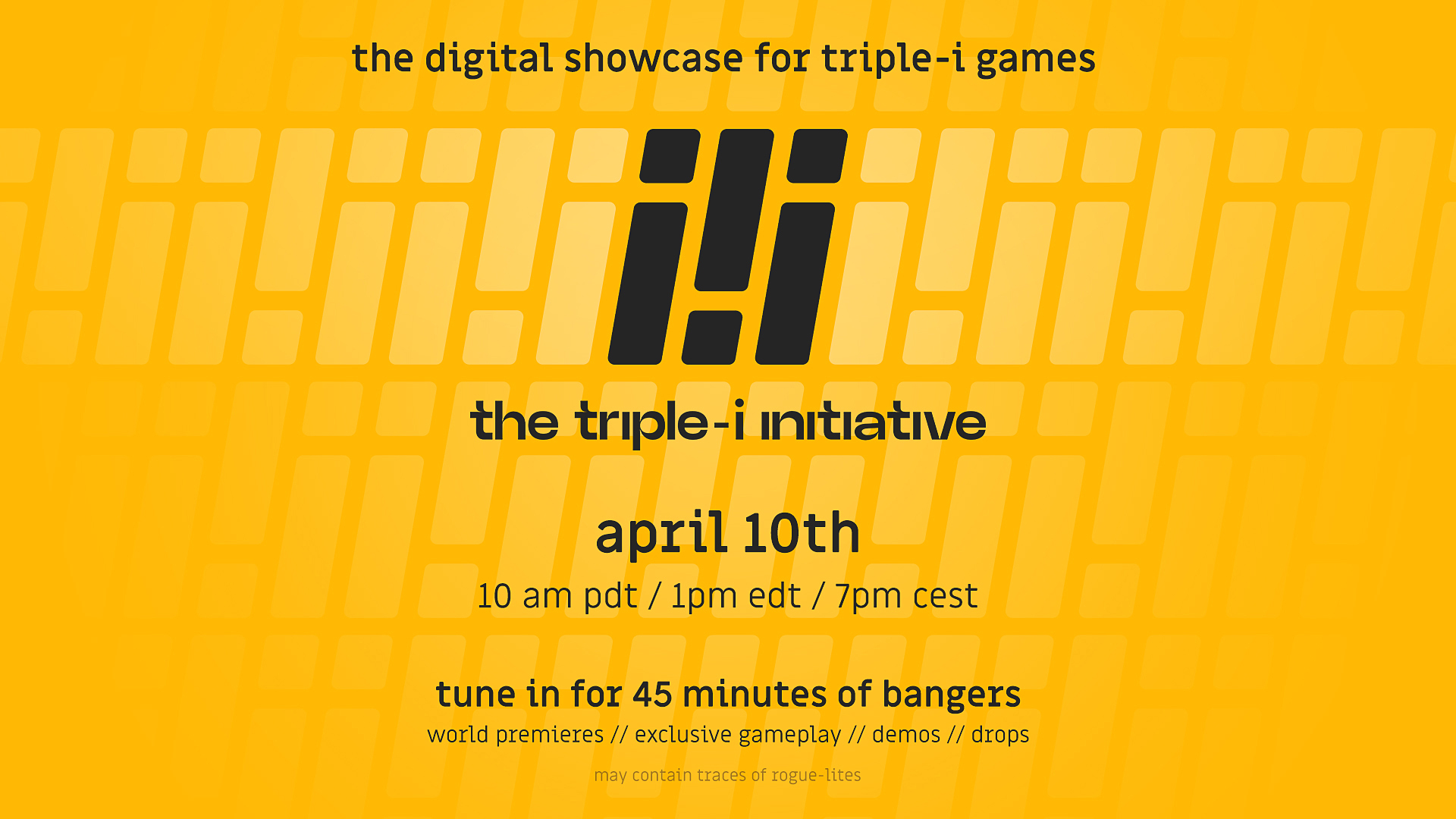 Triple-i Initiative showcase: Where, when and what to watch